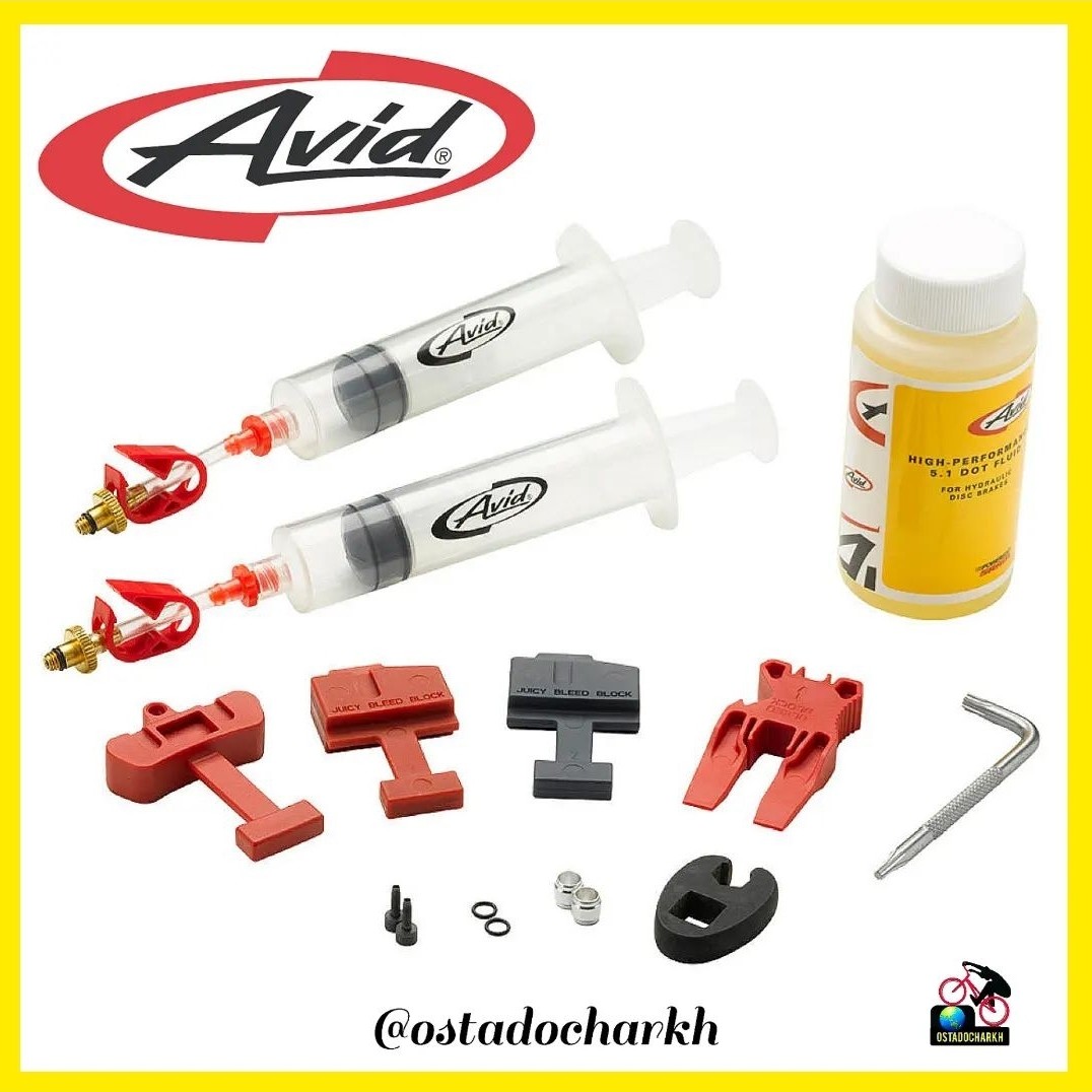 کیت هواگیری ترمز دوچرخه اوید همراه با روغن اصلی 