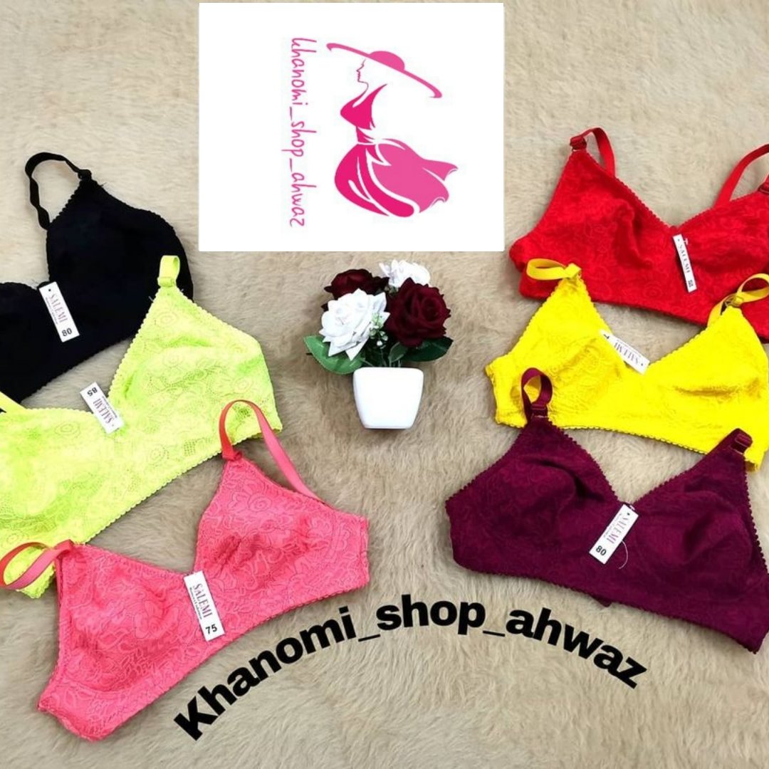 سوتین تمام دانتل مناسب روزمره آسترنخی ضدحساسیت رنگ مشکی سایز80