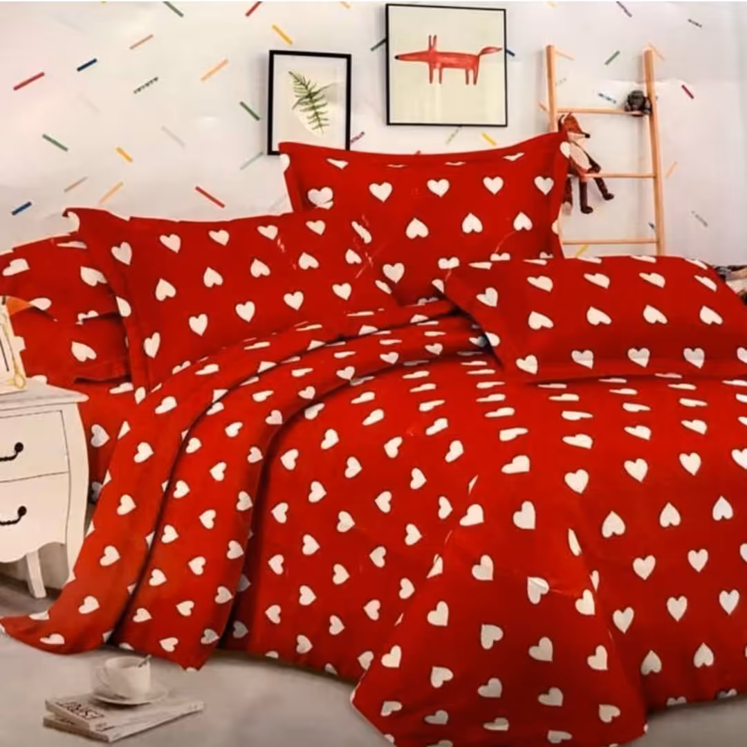 سرویس لحاف روتختی دونفره مدل قلبی