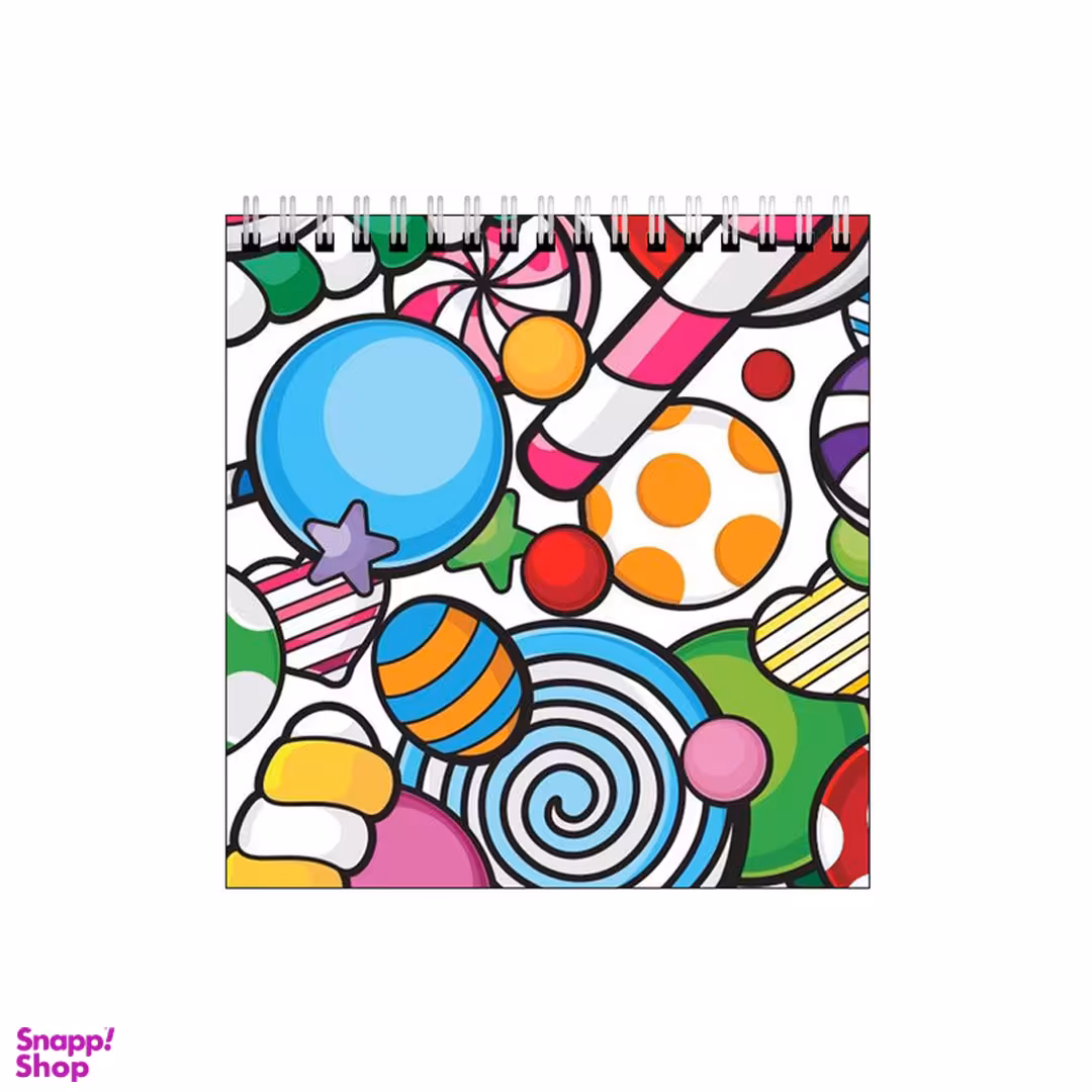 دفتر طراحی بامبیلیپ طرح پترن آبنباتی رنگی کد 1573978