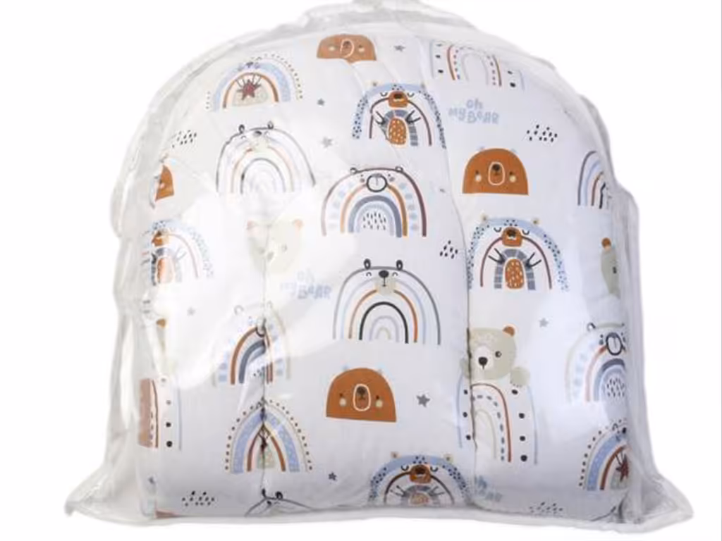 پشه بند تشک دار نوزادی طرح  خرس و رنگین کمان بیبی لایک baby like