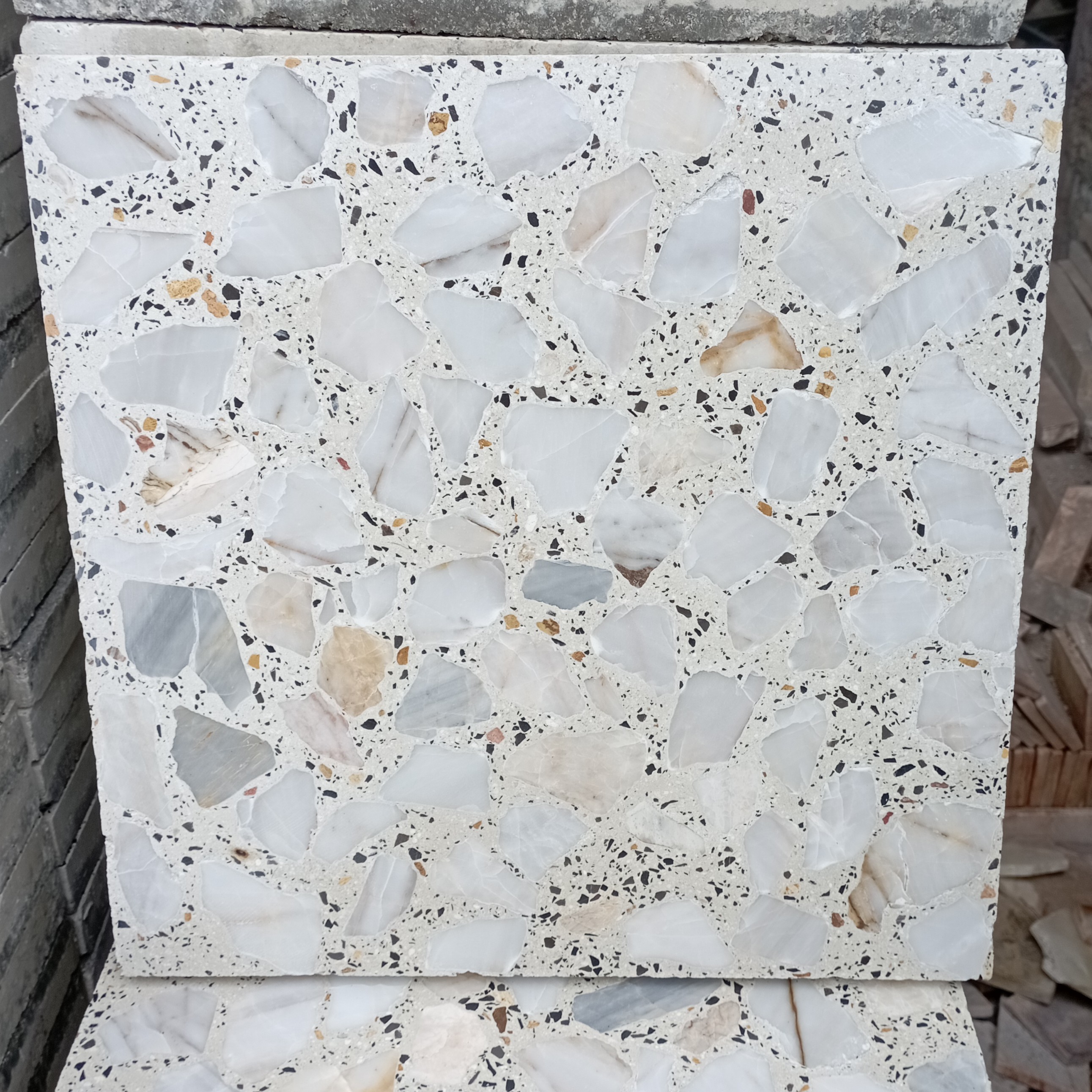 موزاییک چهل در چهل سیمان سفید 