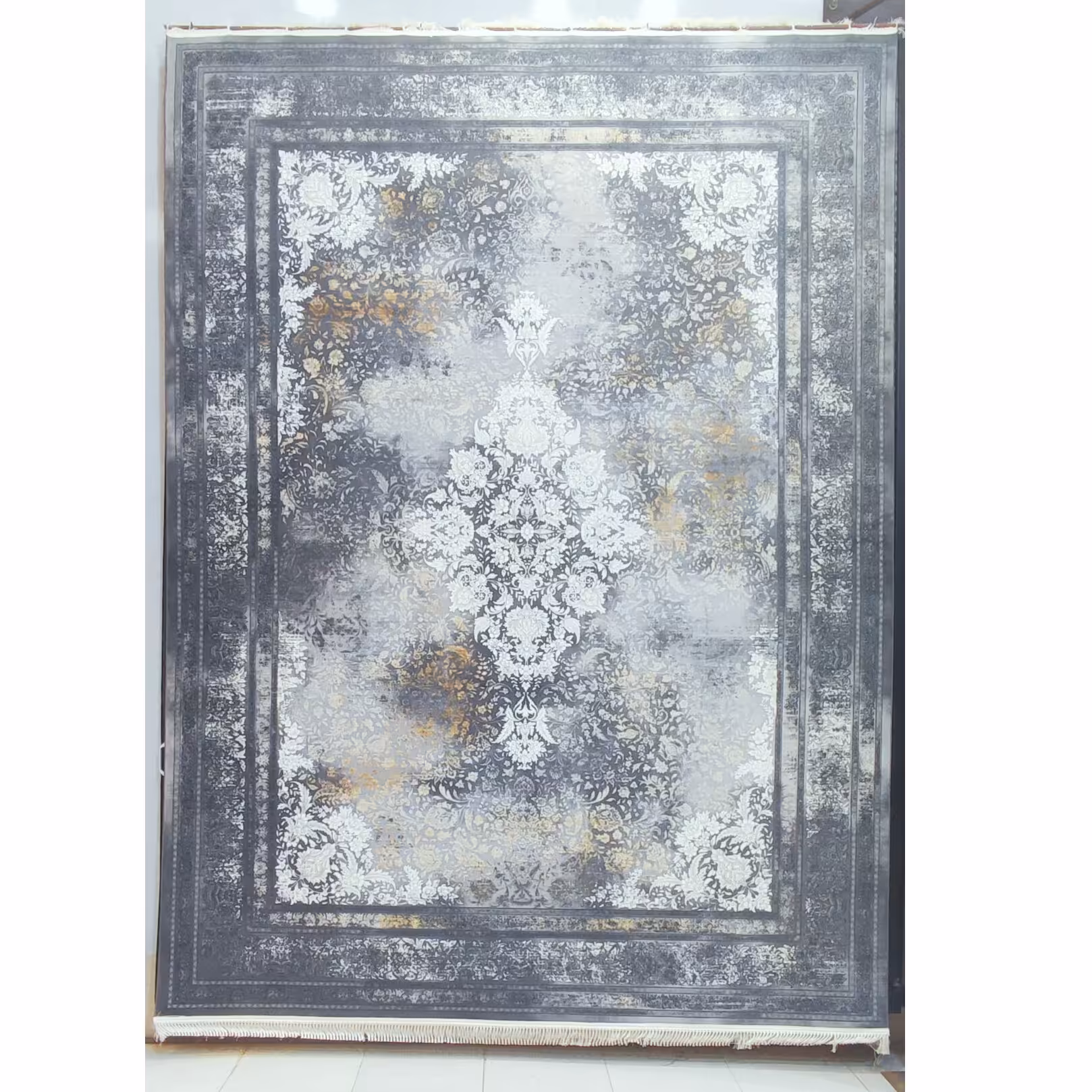 فرش12متری1200شانه3600تراکم دارای 36ماه ضمانت طرح وینتیج رنگ دلفینی ده رنگ