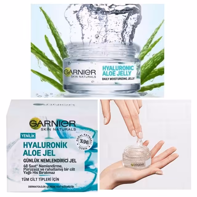 ژل آبرسان گارنیر 50میلی لیتر اصلی HYALURONIC ALOE JELLY