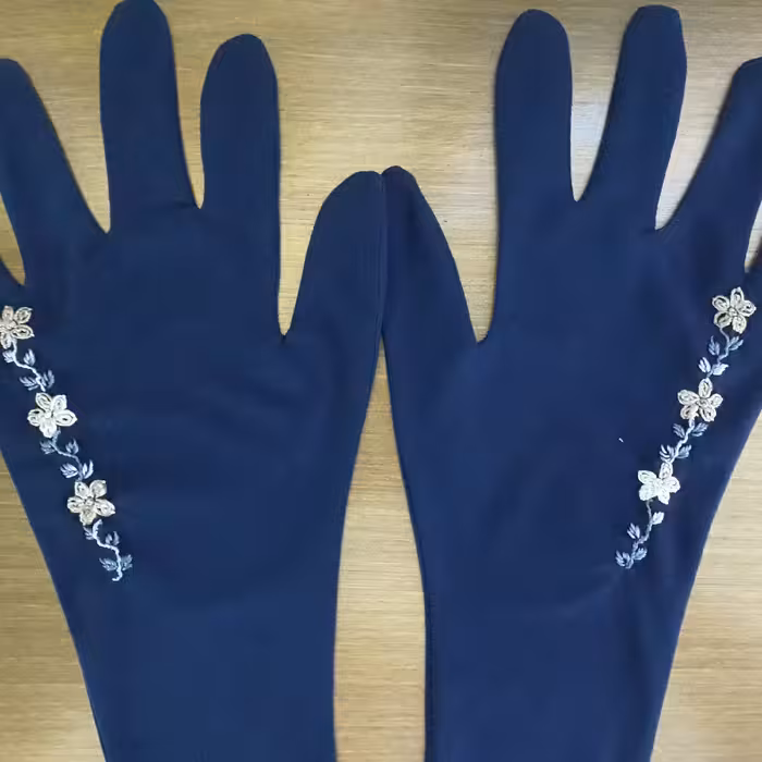 دستکش ریون ابریشم دوزی 9