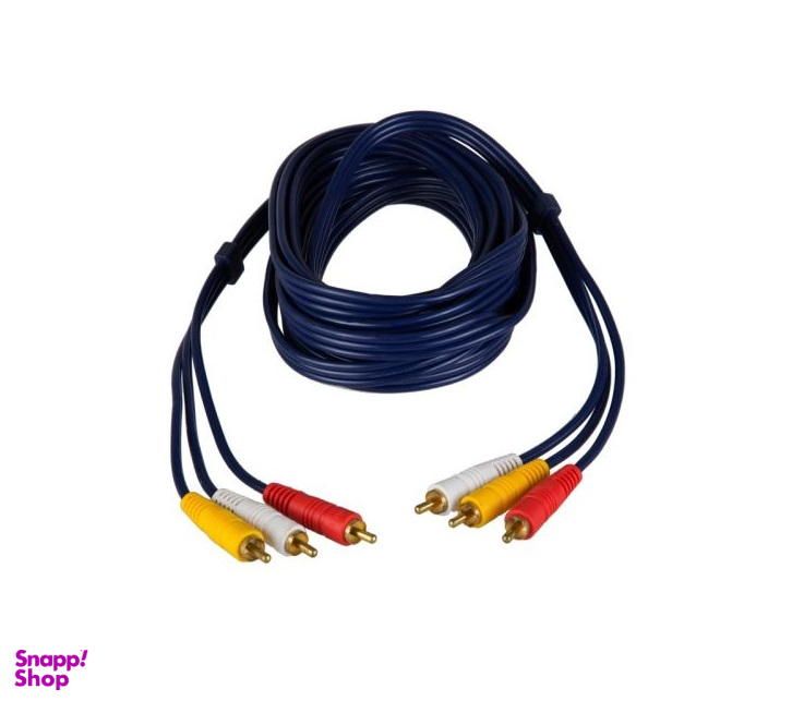 کابل تبدیل 3 جک RCA به 3 جک RCA مدل MAX-110 طول 10 متر