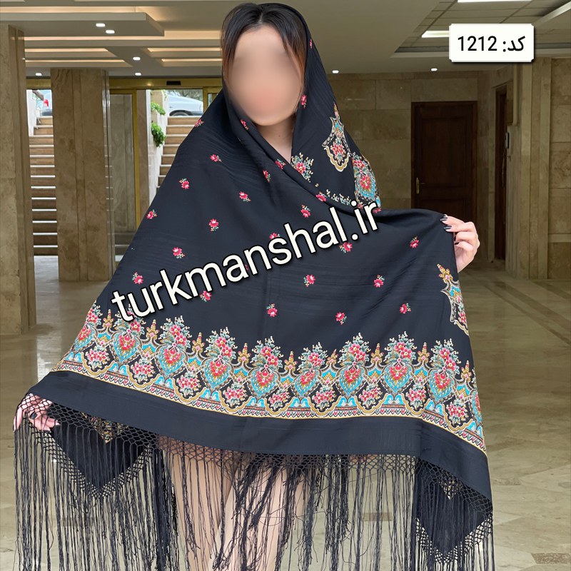 روسری ترکمن پشمی کد 1212