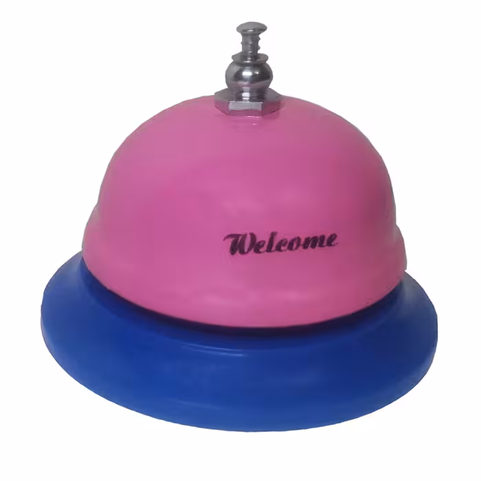 زنگ رومیزی مدل 002 صورتی مناسب برای کافه و رستوران