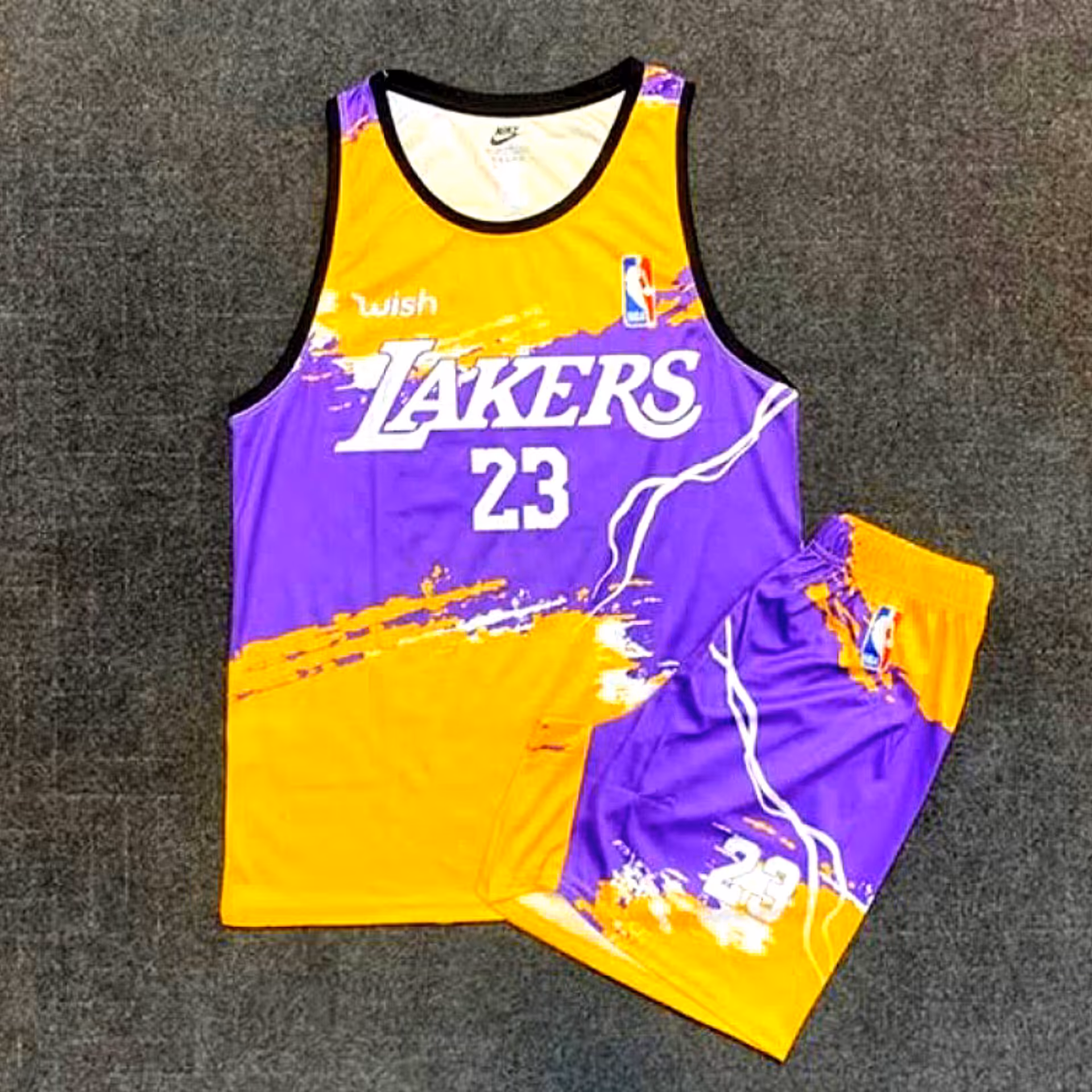 ست بسکتبالی سوزنی اعلا تمام چاپ لیکرز 23