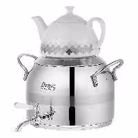 کتری قوری شیردار استیل کف چدن مارک دنیز طرح ترک دسته استیل