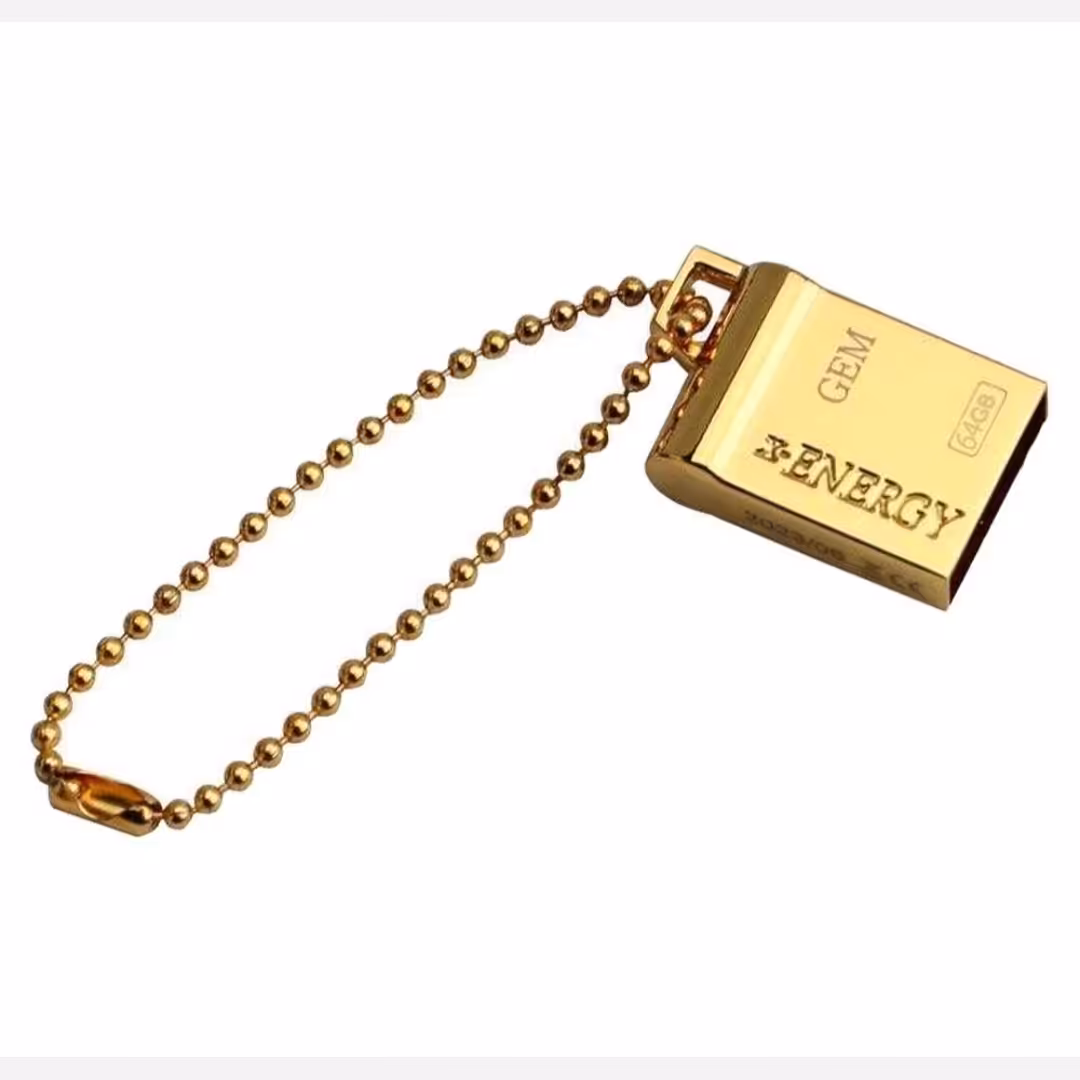 فلش 64 گیگ ایکس-انرژی X-Energy Golden GEM گارانتی مادام العمر