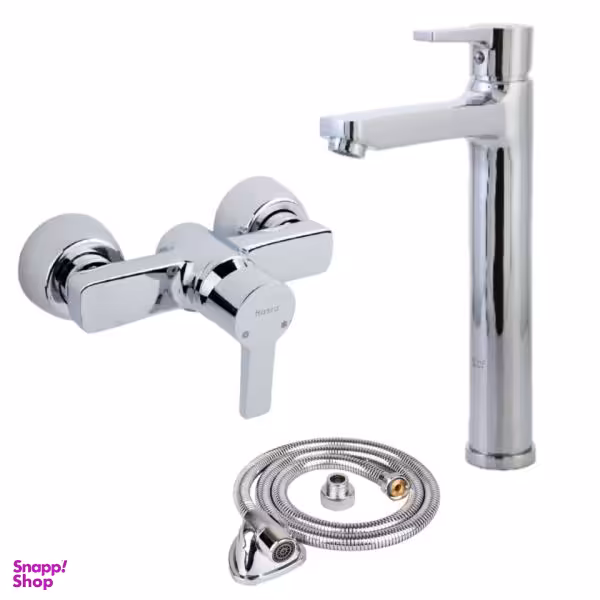 سری شیرآلات کسری مدل امگا به همراه شلنگ توالت