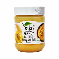 کره بادام زمینی ارگانیک با عسل و نمک دریا 220 گرم اوسکری - oskri