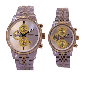 ساعت مچی ست سیکو کورنو گراف طلایی استیل | SEIKO VIP