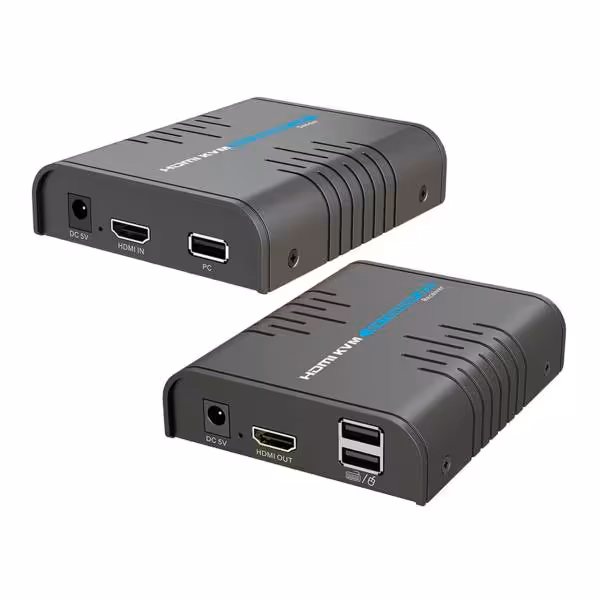 توسعه دهنده کی وی ام HDMI لنکنگ مدل Lenkeng HDMI Extender LKV373KVM-RX