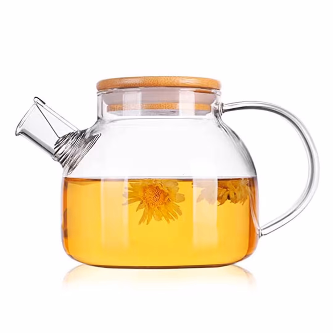 قوری پیرکس درب بامبو 1200ml