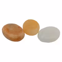 سنگ نمک ماساژ یا صابون نمک  بیضی یا سنگ داغ شکل بسته 3 عددی
