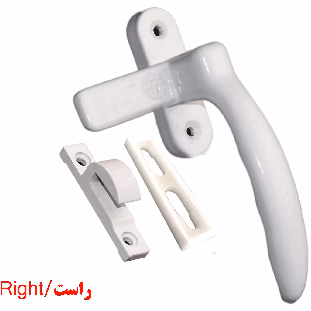 دستگیره در و پنجره آلومینیومی سفید راست فراویز مدل دلفین D1
