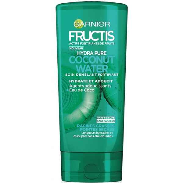 نرم کننده و آبرسان کوکونات واتر گارنیر GARNIER سری FRUCTIS مدل coconut water حجم 200 میل | مناسب پوست سر چرب