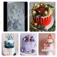 طلق نیمکره  طلق گوی در شش سایز 3و4و5و6و7و8 سانتبرای استفاده گوی های شکلاتی و زیبا