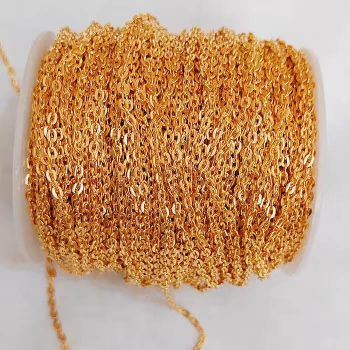 زنجیر دیپلمات طلایی 6دهم( فروش متری)جنس بدل