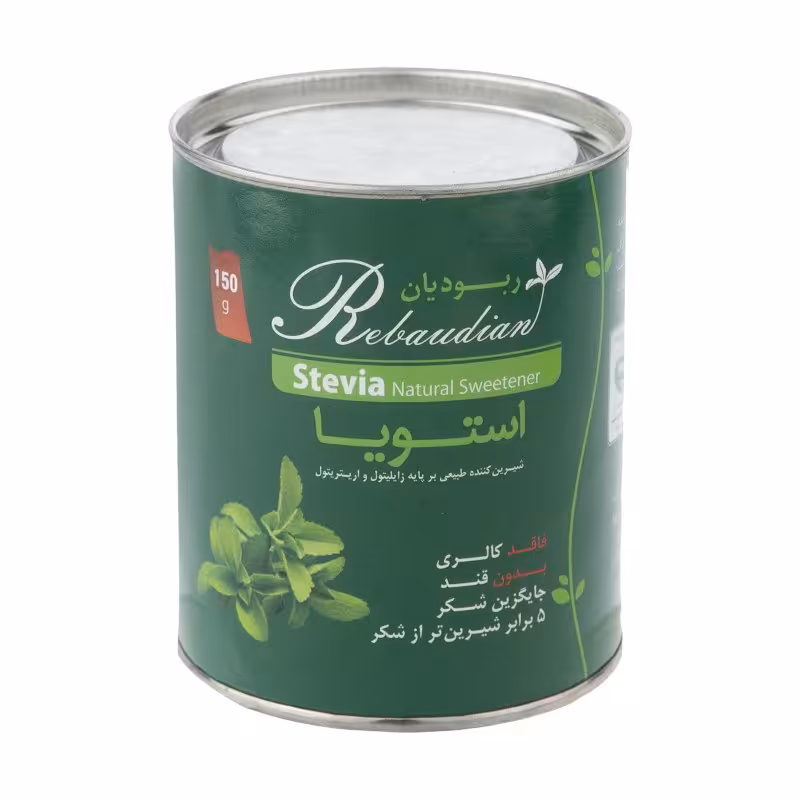 شیرین کننده طبیعی و بدون کالری استویا(بر پایه زایلیتول)ربودیان 150 گرم