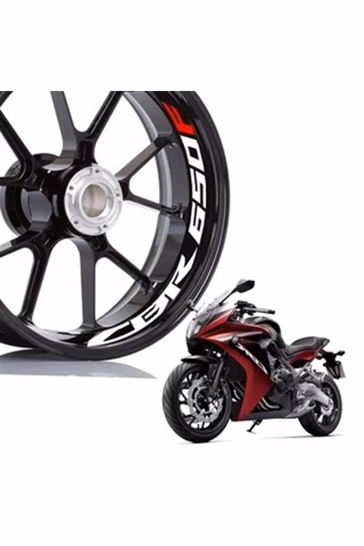 نوار رینگ موتورسیکلت مدل برچسب چرخ HONDA CBR 650F Dark Wind