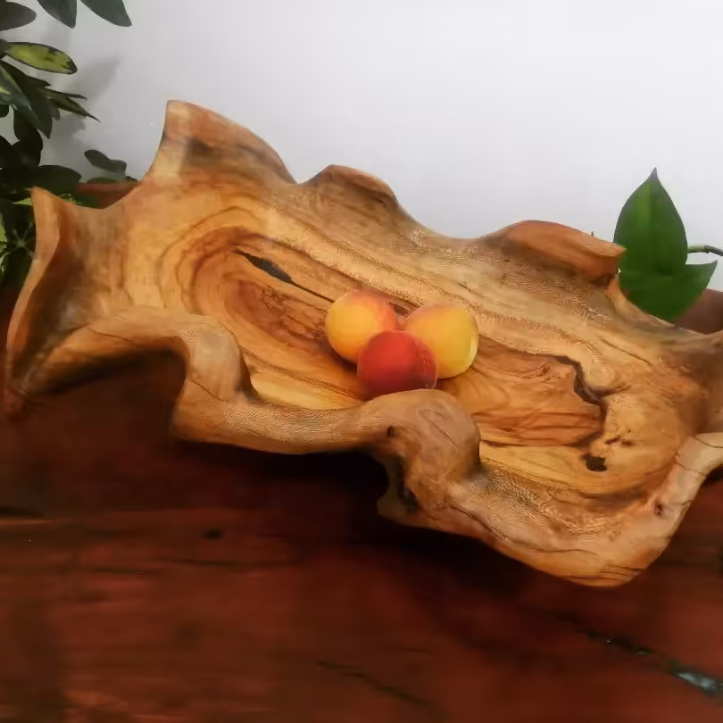 ظروف دفرمه و پایه دار چوب چنار 