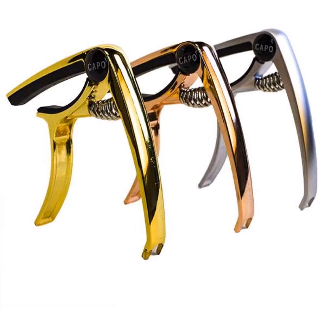 کاپو گیتار رنگ طلایی خارجی و جنس خوب ، مناسب انواع گیتار (کلاسیک ، آکوستیک ، الکتریک )
