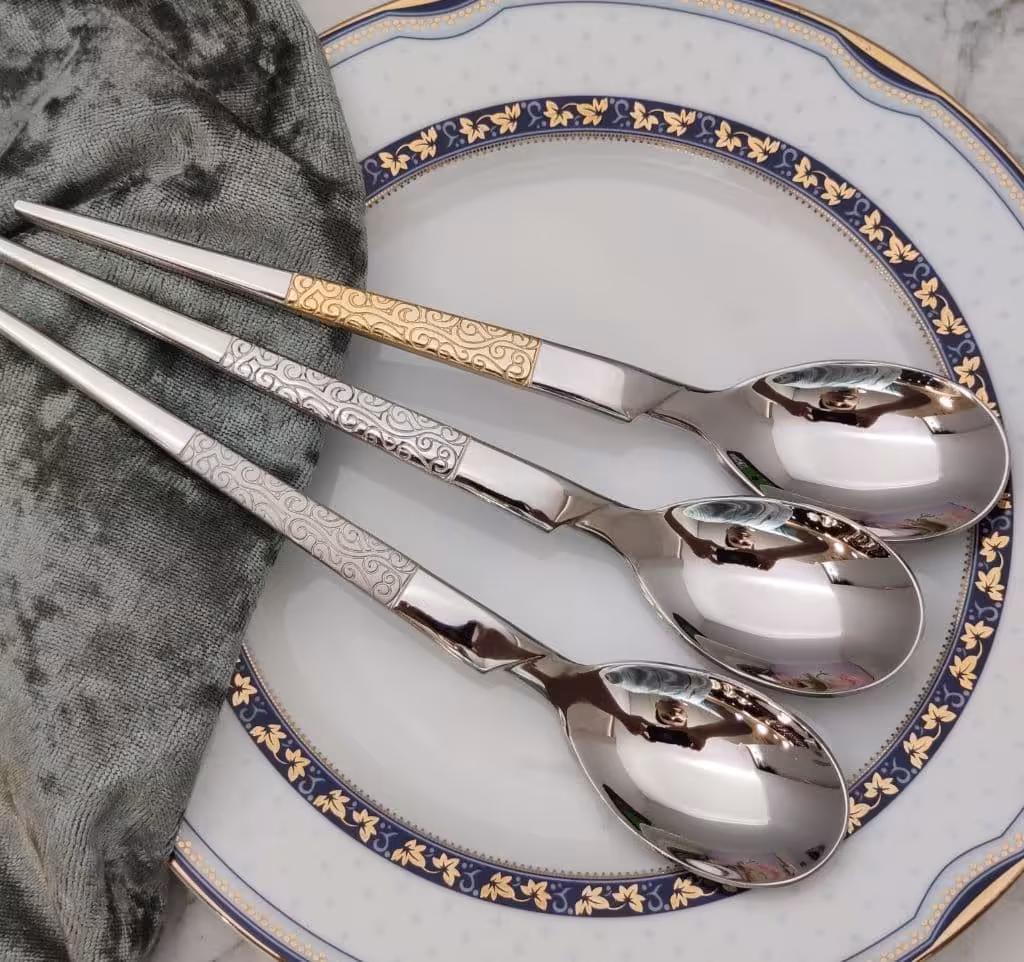 سرویس قاشق و چنگال نیم طلا 30 نفره رزنتال 151 پارچه کد 7300g