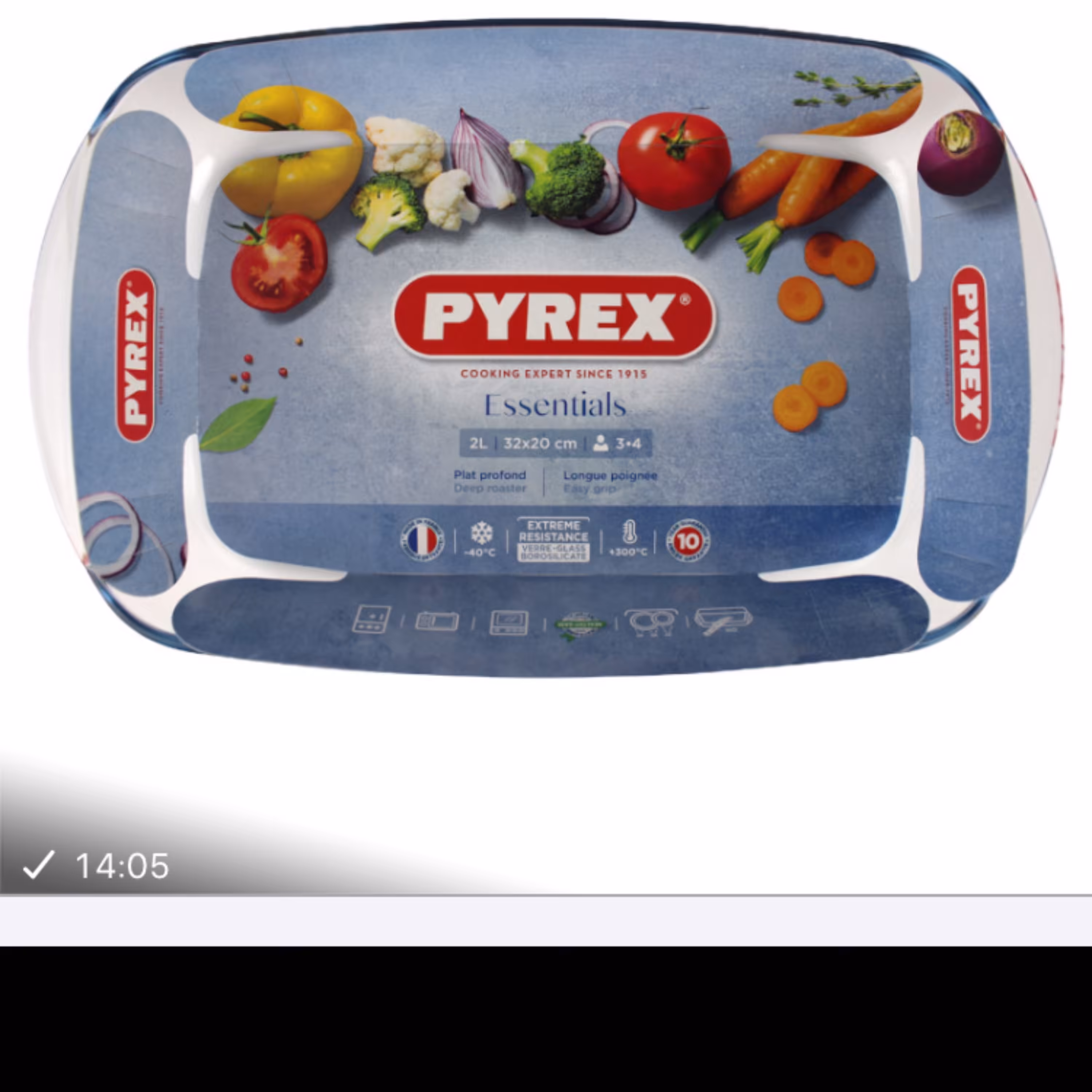 تابه مستطیل  پیرکس فرانسه 