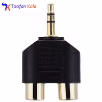 تبدیل یک به دو RCA به جک 3.5 میلی متری دایو مدل HQP کد MA81