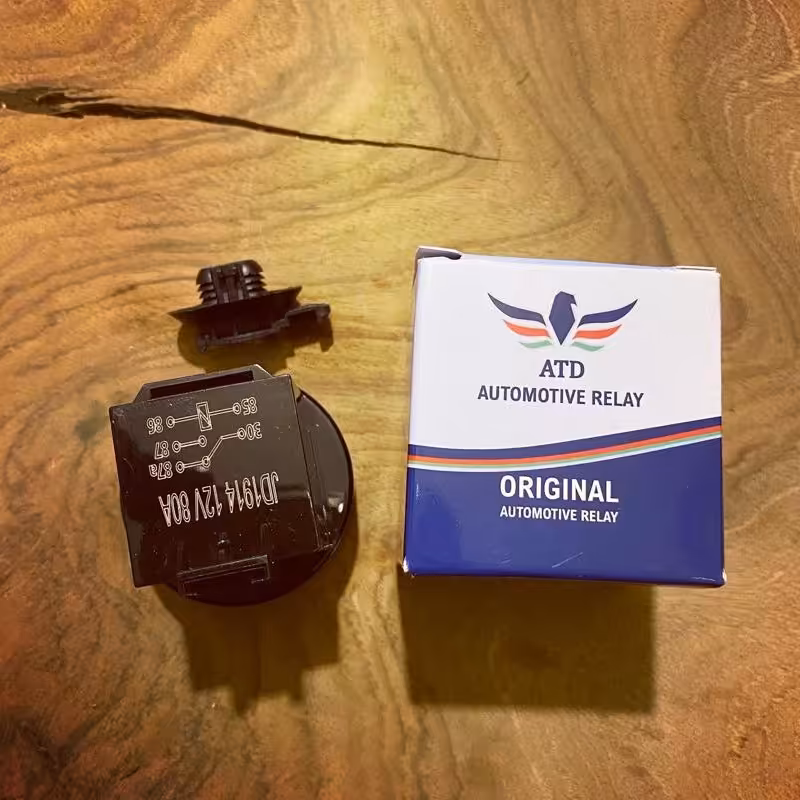 بسته 10 عددی رله فن کلاهدار  12 ولت 80 آمپر (رله گرد) پژو 405 و پارس و سمند