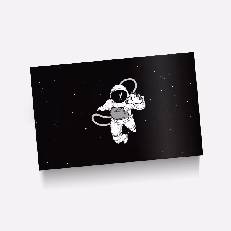 استیکر(برچسب) کارت عابر بانک-طرح فضا نورد-کد690-سفارشی