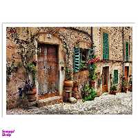 تابلو نوری بکلیت طرح کوچه باغ و سنگفرش مدل W-S1206