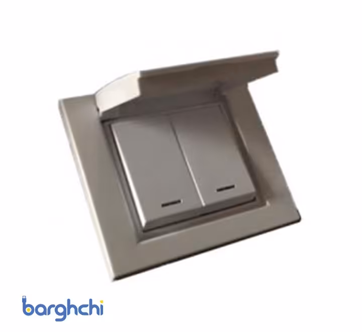 کلید دو پل شایلین درب دار توکار