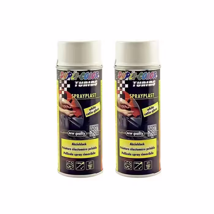اسپری رنگ رینگ پلاست سفید دوپلی کالر مدل sprayplast حجم 400 میلی لیتر  مجموعه 2 عددی