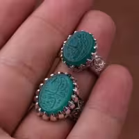 انگشتر ست عقیق سرخ یمنی اصل  ( انگشتر سفارشی )