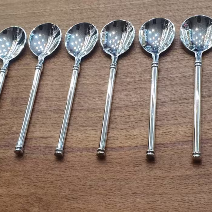 قاشق مربا خوری تمام استیل درجه 1(استیل نگیر)
