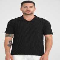 تی شرت مشکی مردانه حق بیمه V NECK بزرگ T سیاه Valiberta