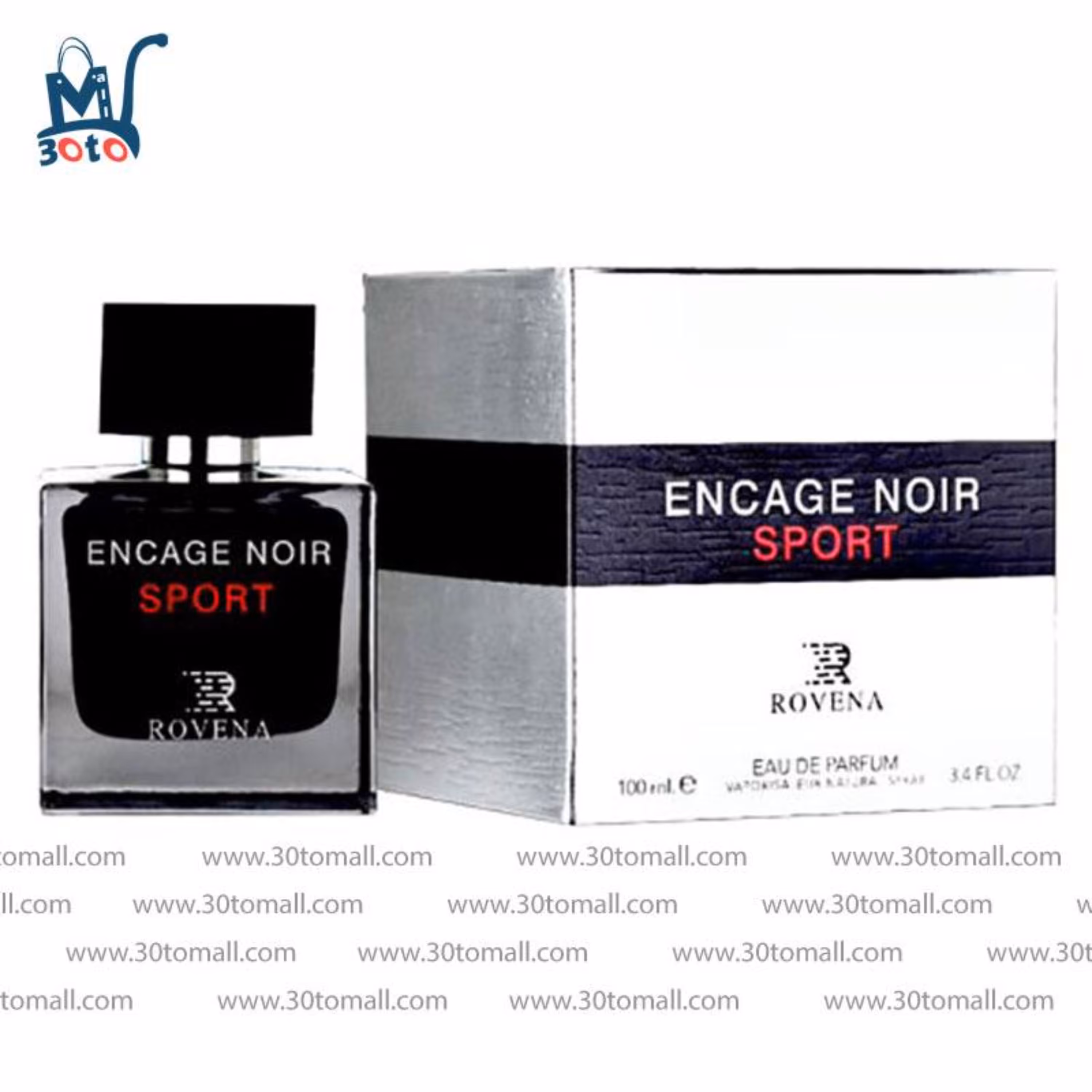 ادو پرفیوم مردانه روونا ENCAGE NOIR SPORT حجم 100 میلی لیتر