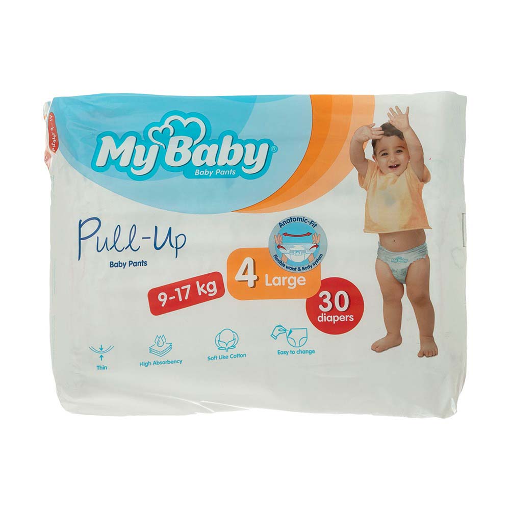 پوشک شورتی مای بیبی Mybaby سایز 4 بسته 30عددی