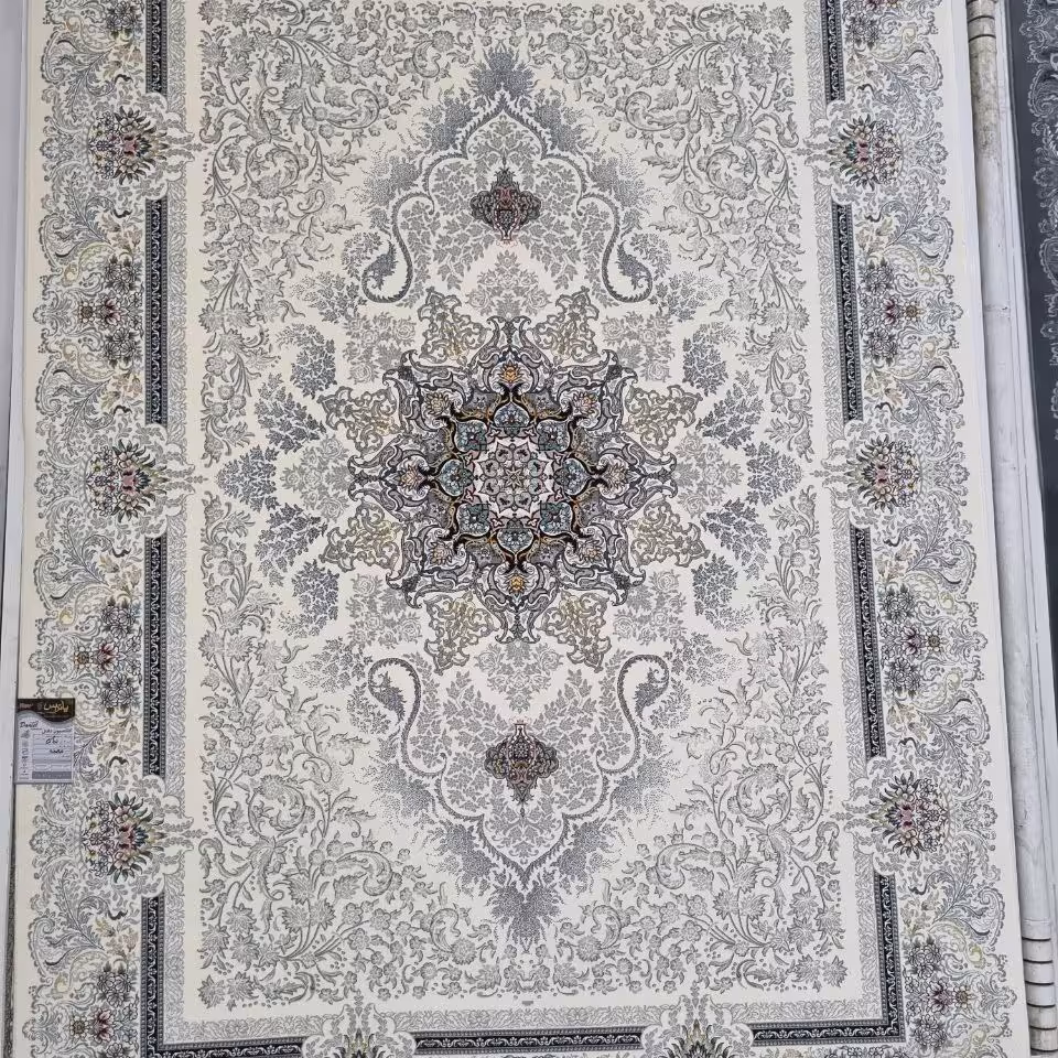 فرش پاتریس 700شانه تراکم 2550 طرح دریا کرم 9متری