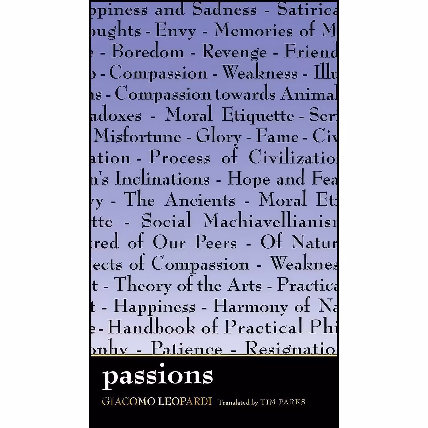 کتاب زبان اصلی Passions  اثر Giacomo Leopardi and Tim Parks