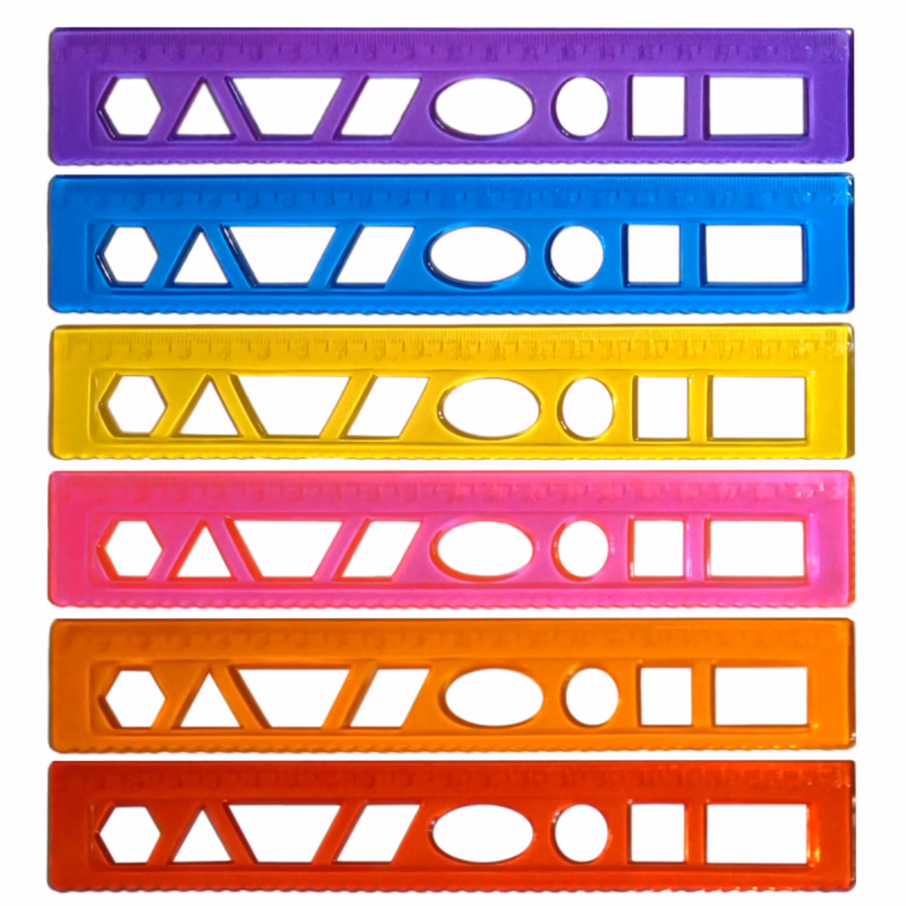 خط کش 20 سانتی متری کد DR001 بسته 6 عددی