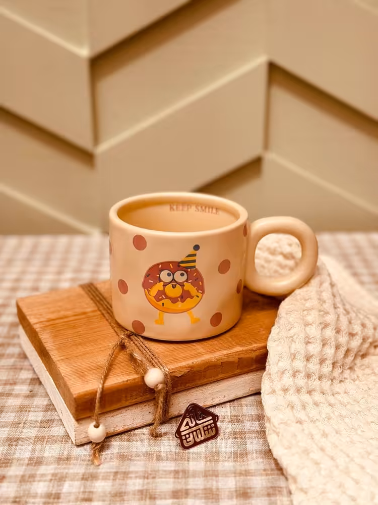 ماگ دسته گرد فانتزی KEEP SMILE کد00542