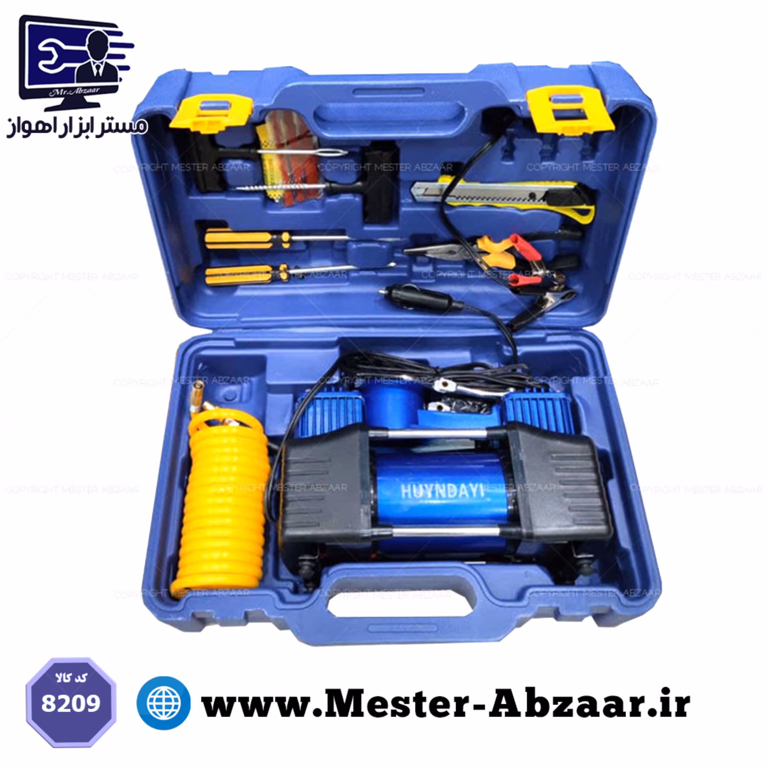 پمپ باد فندکی دو سیلندر خودرو مدل هیوندای کره ای مدل RD-AC14