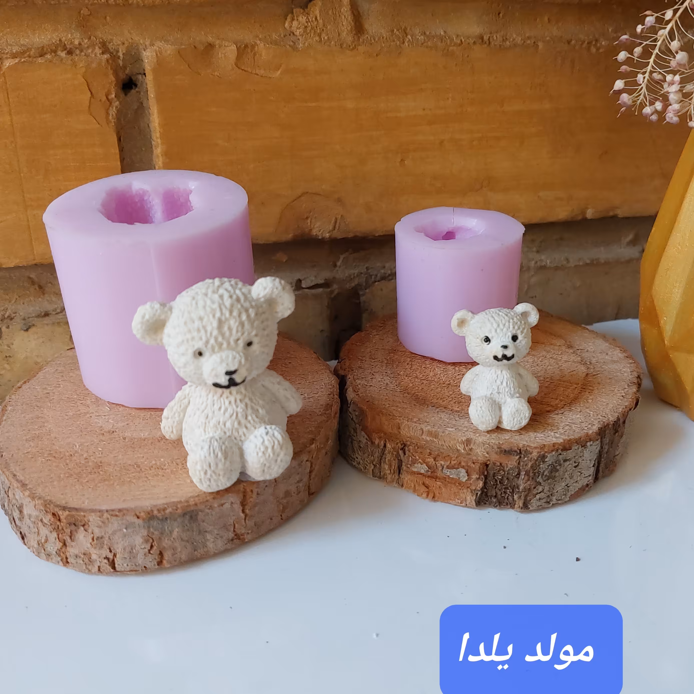 قالب دوتایی  سیلیکونی خرس  سه بعدی 