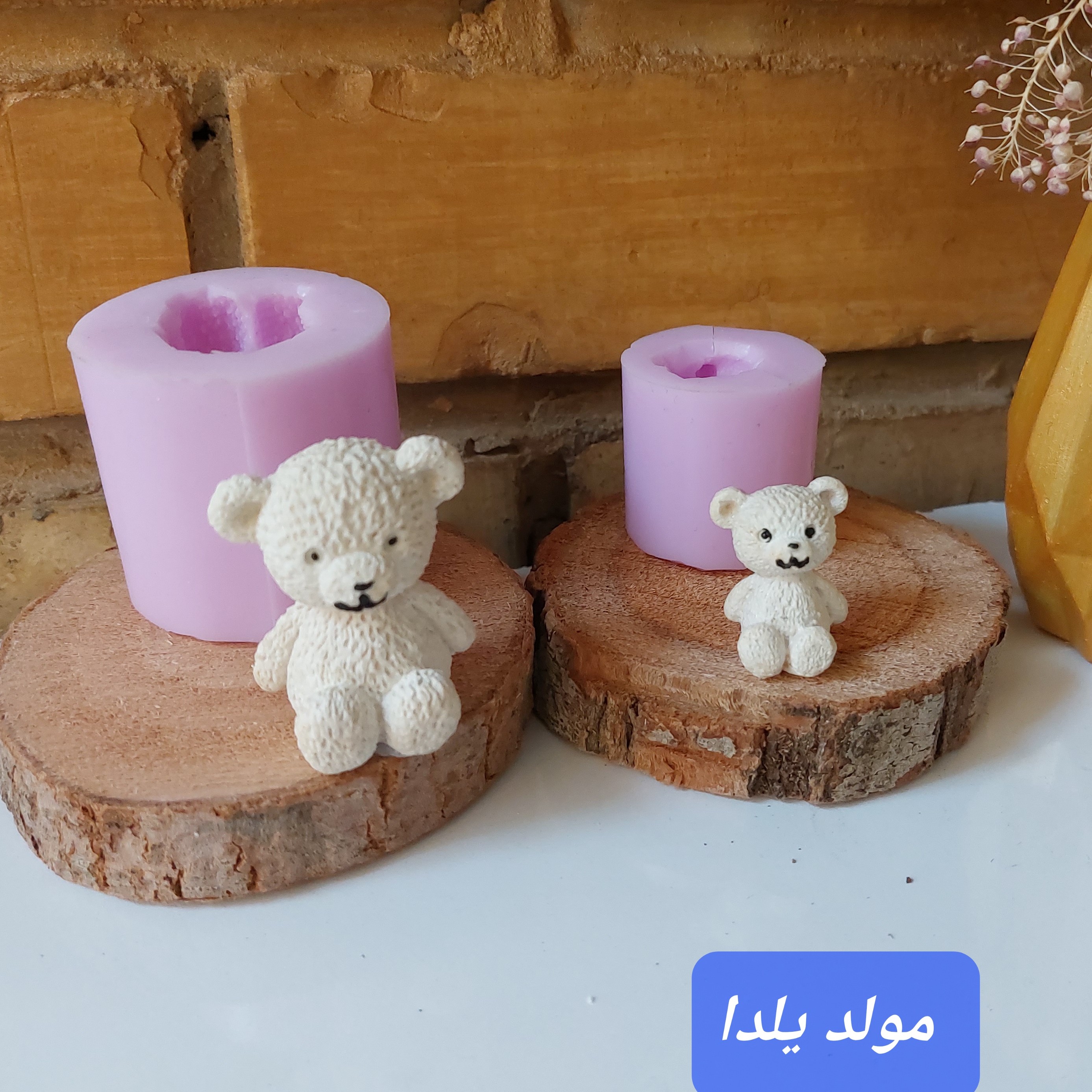 قالب دوتایی سیلیکونی خرس سه بعدی