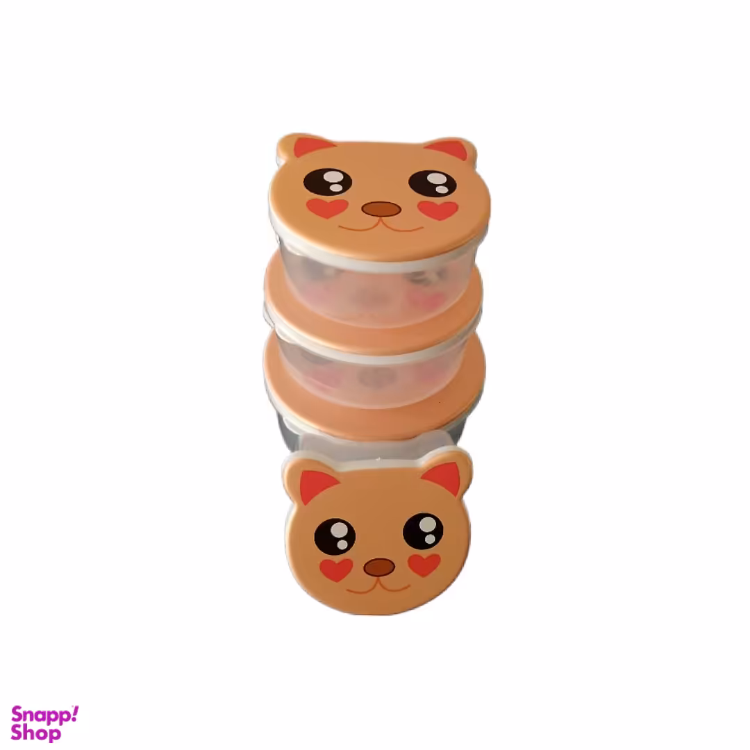 ظرف نگهدارنده مدل گربه کد 05 مجموعه 4 عددی